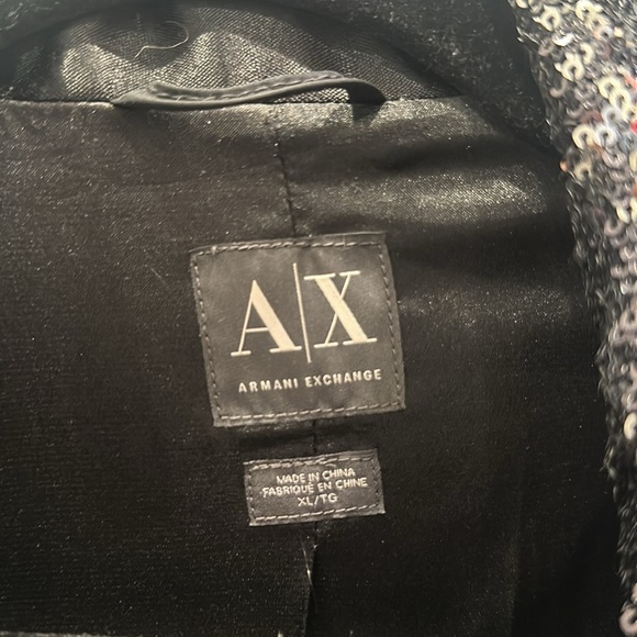 Armani Exchange Black Sequin Blazer - XL . Worn 2 x, great condition - Picture 2 of 2